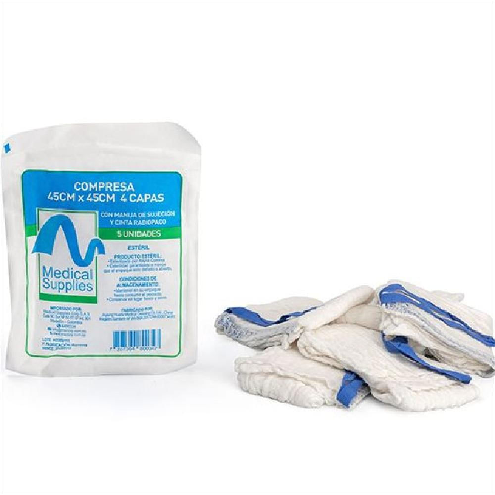 Compresa Esteril 45X45cm 4 Capas