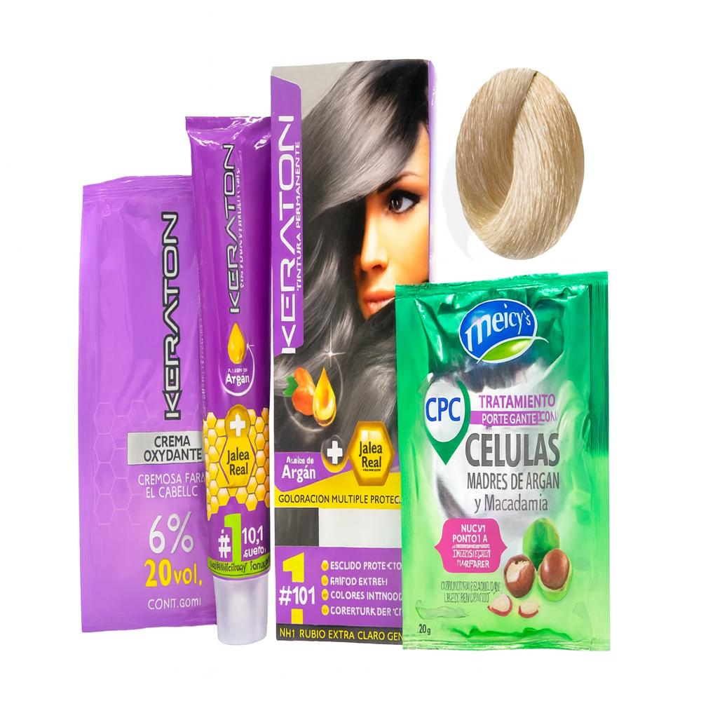 Tinte Keraton Rubio Extra Claro Cenizo N.10.1