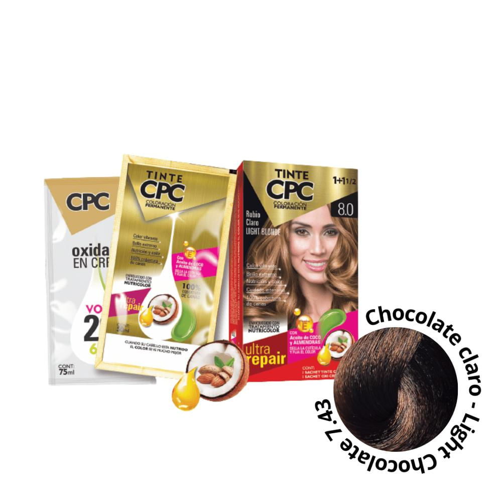 Tinte Cpc Chocolate Claro Lihgt Chocolate 7.43 Meicys
