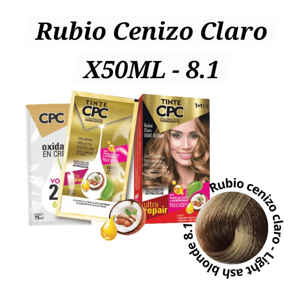 Tinte Cpc 8.1 Rubio Cenizo Claro X50ml