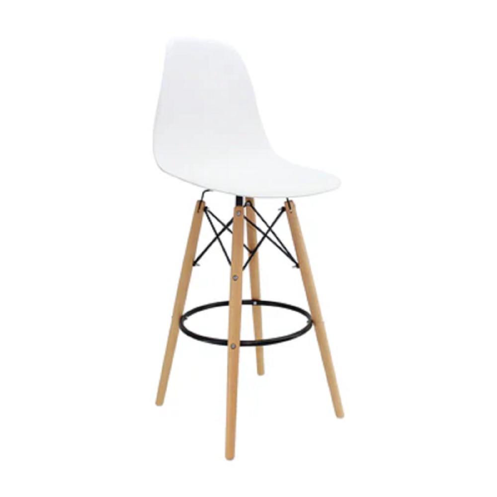 Barra De Cocina 101.5X100x40cm Madera + 2 Sillas Bar Eam Blanca img #3