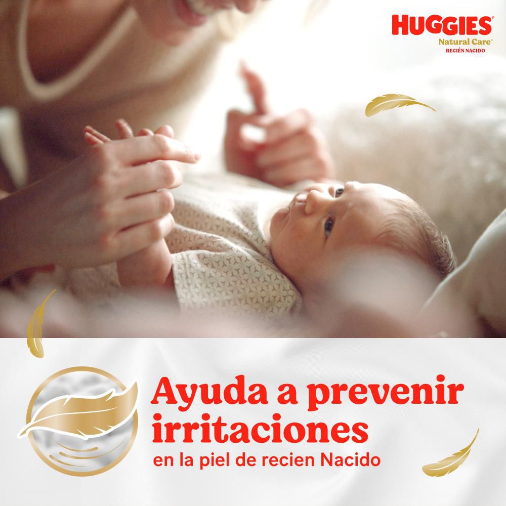 Pañales HUGGIES natural care etapa 0 recién nacido (20  und) img #3