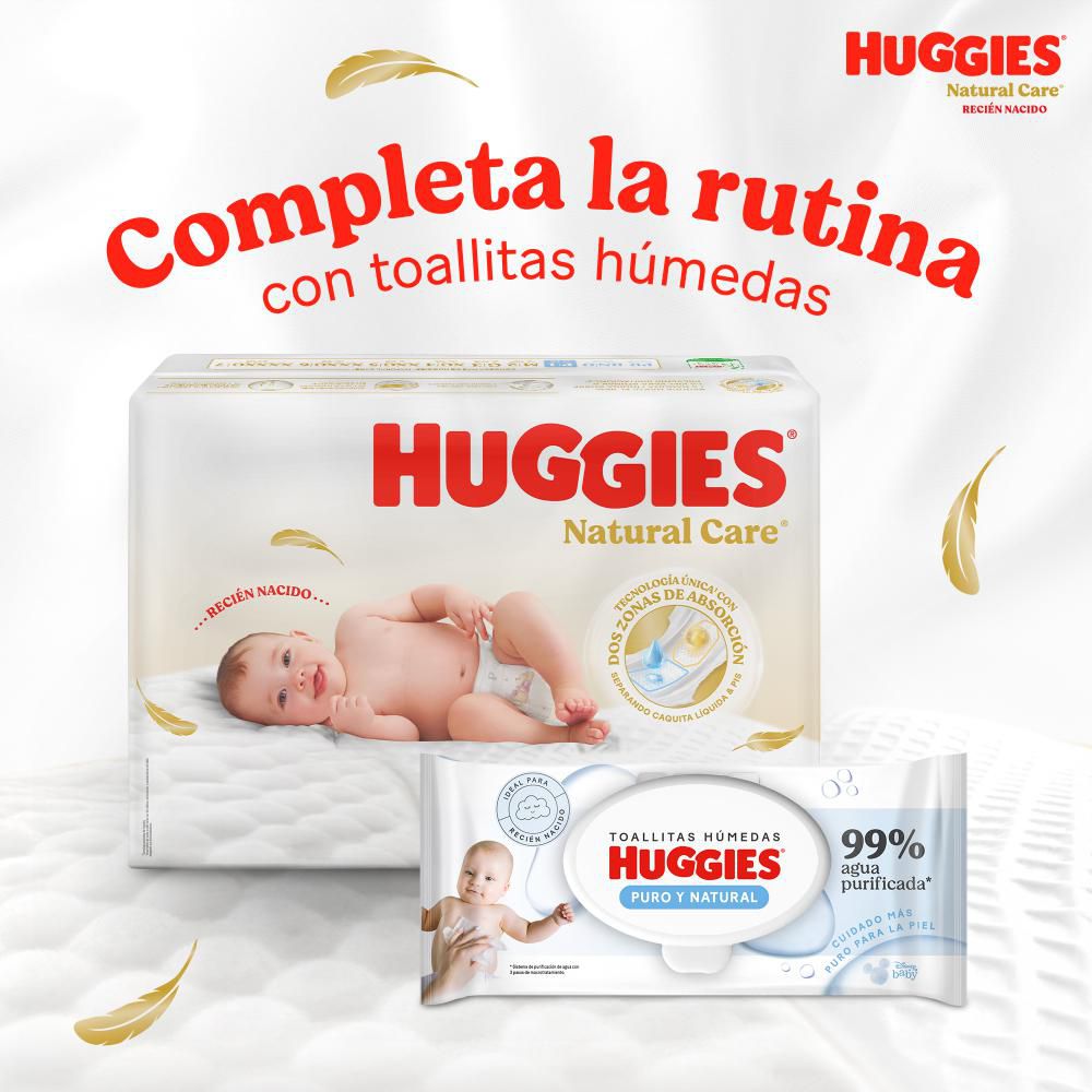 Pañales HUGGIES natural care etapa 0 recién nacido (20  und) img #7