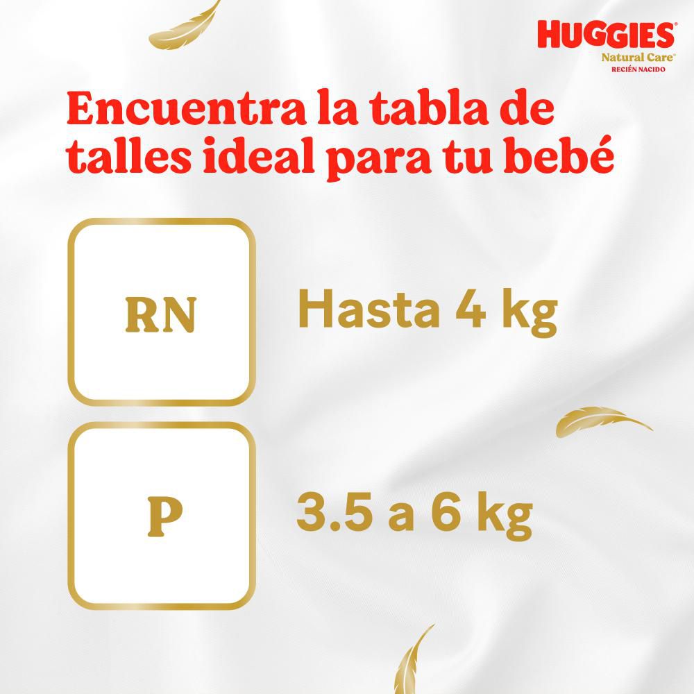 Pañales HUGGIES natural care etapa 0 recién nacido (20  und) img #8