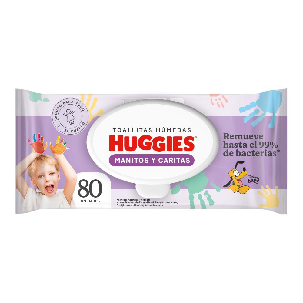 Toallitas húmedas HUGGIES manitos y carita (80  und)