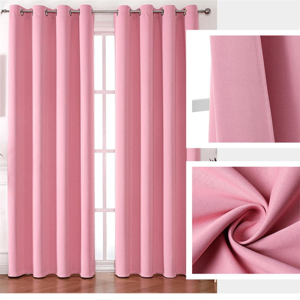 Cortina Blackout Tipo Lino220 X 140 Cm Rosado