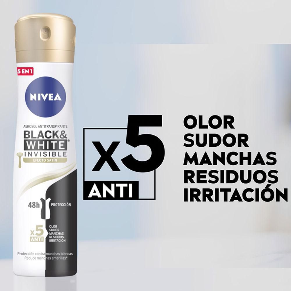 Desodorante NIVEA black & white mujer spray  (150  ml) img #4