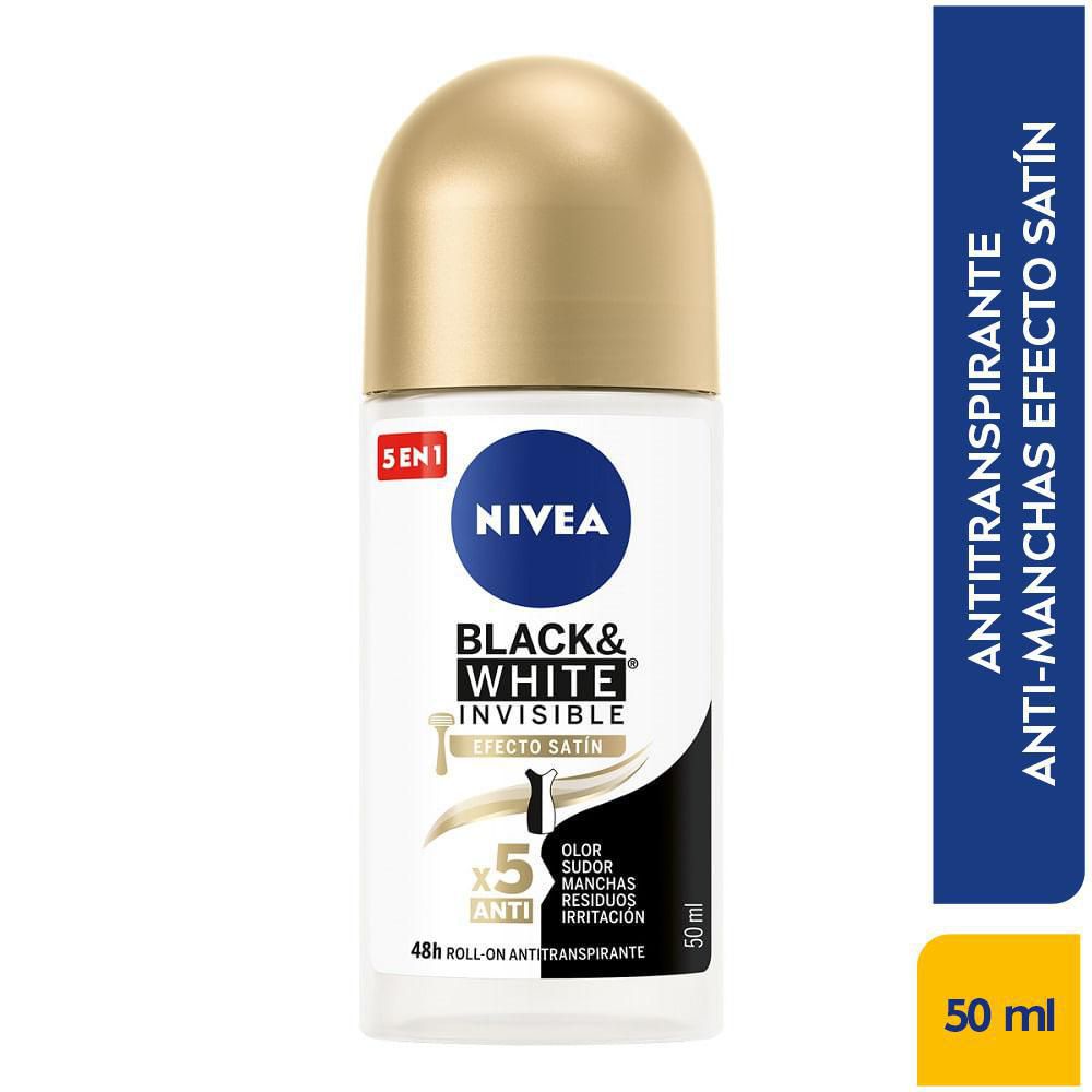 Desodorante NIVEA black & white mujer roll on  (50  ml) img #2
