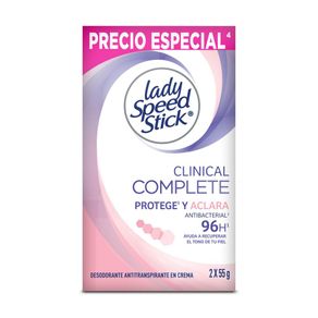 Desodorante LADY SPEED STICK clinical complete en crema (110  gr)