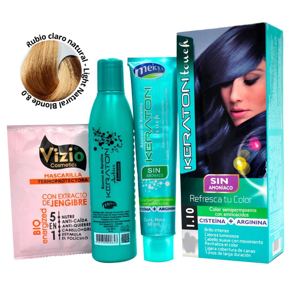 Keraton Touch Sin Amoniaco Tinte Rubio Medio Natural N. 7.0