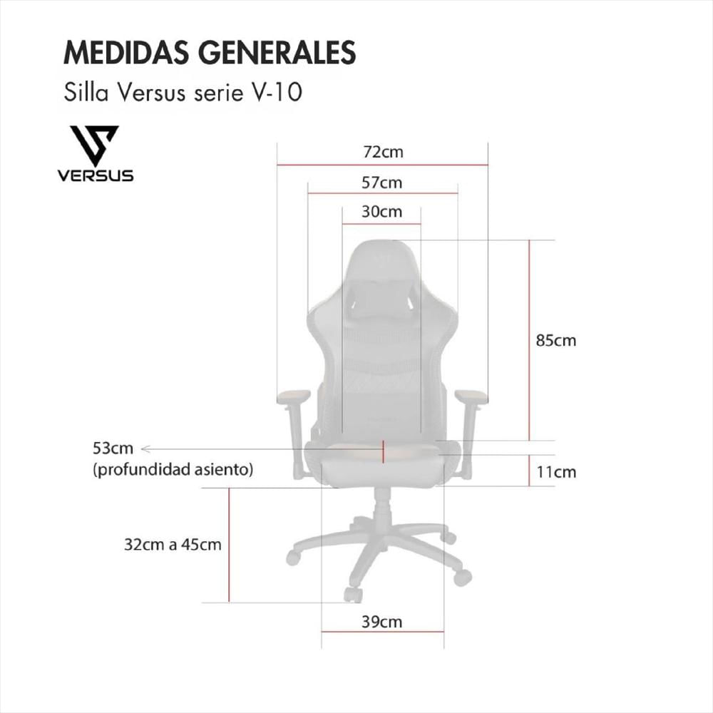 Silla Gamer Versus V 10 Negro/Rojo img #3