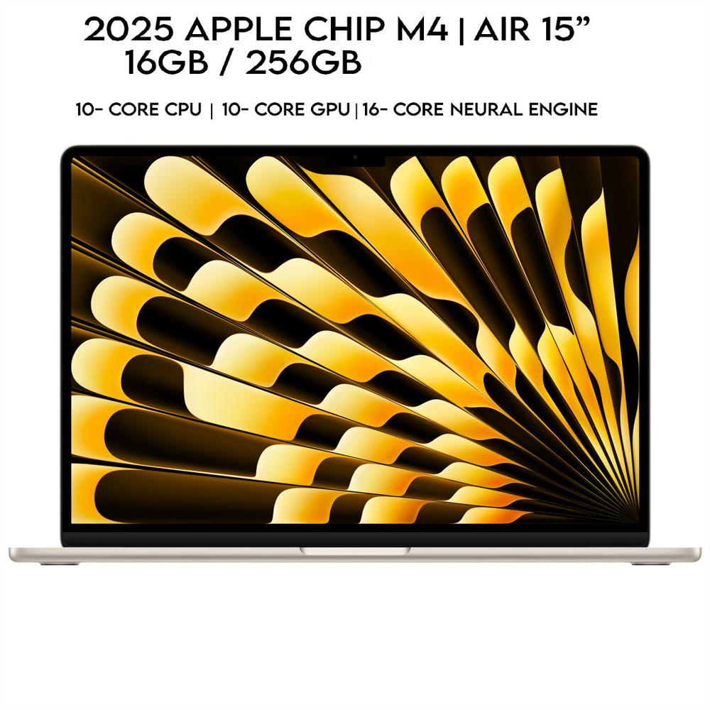 Macbook Air 15.3 Chip M4 2025 Ram 16Gb Ssd 256Gb Apple 10C Cpu 10C Gpu Starlight Macbook Air 15.3 Chip M4 2025 Ram 16Gb Ssd 256Gb Apple 10C Cpu 10C Gpu Starlight