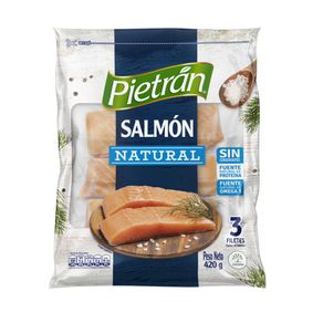 Filete de salmón PIETRAN natural x3und (420  gr)