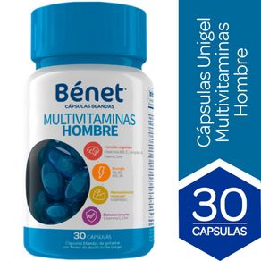 Cápsulas BENET unigel multivitaminas hombre (30  und)