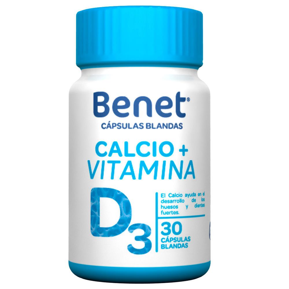 Cápsulas BENET De Calcio Más Vitaminas (59  gr) img #2