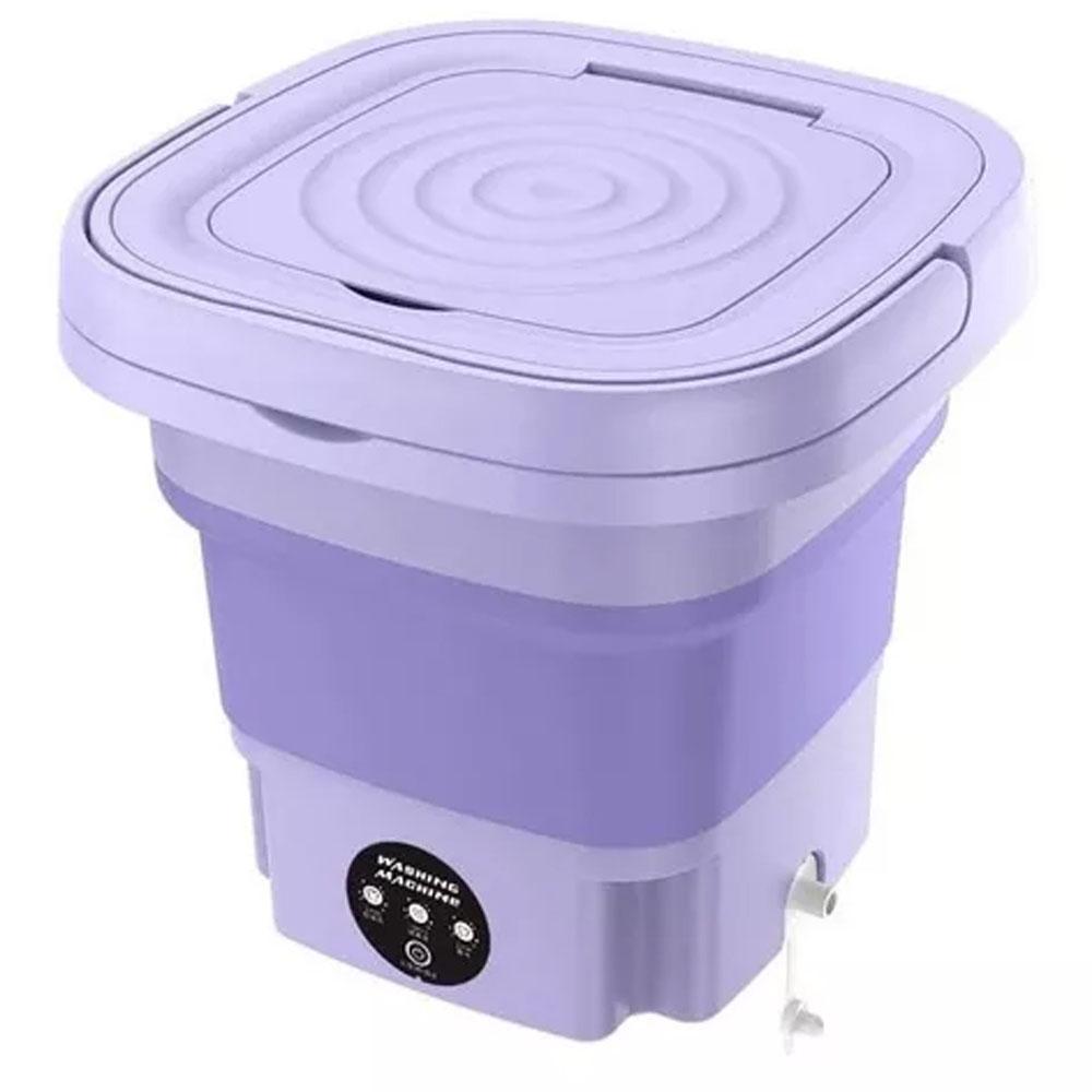 Mini Lavadora Ropa Portatil Plegable Retractil Inteligente Morada