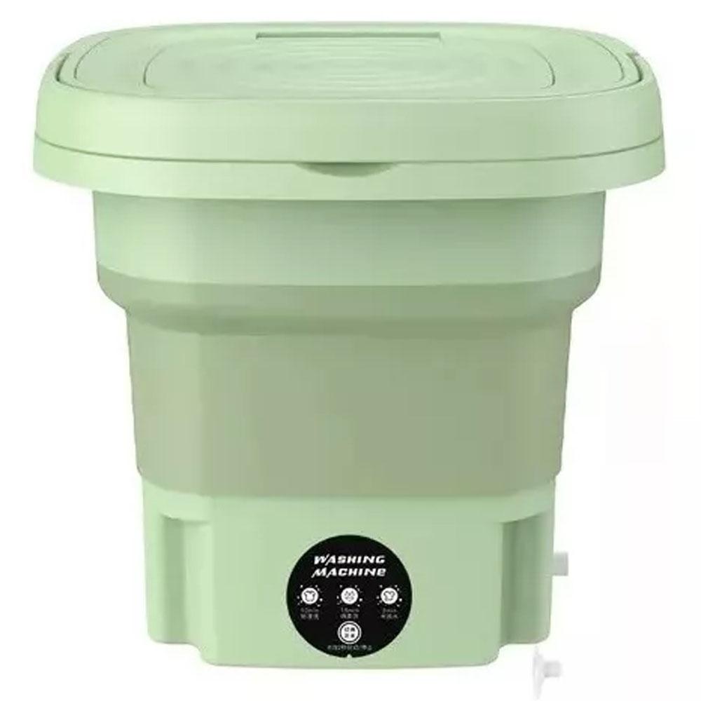 Mini Lavadora Ropa Portatil Plegable Retractil Inteligente Verde