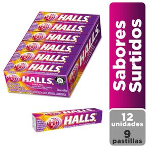 Caramelo HALLS frutas mixtas x12und (302.4  gr)