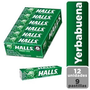 Caramelo HALLS yerbabuena y eucalipto x12und (302.4  gr)