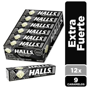 Caramelo HALLS Mentol Eucalipto Extrafuerte x12paq (297  gr)