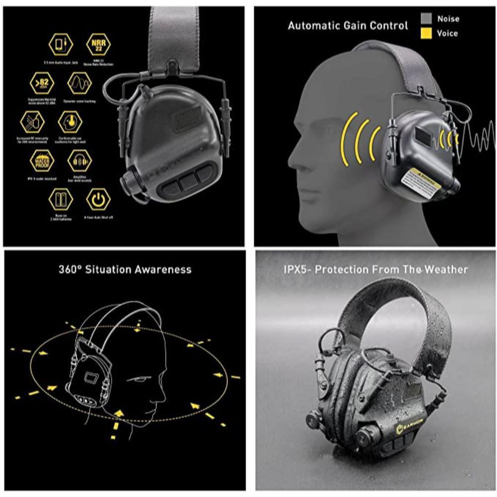 Orejeras De Seguridad Opsmen De Disparo Electrónico img #4