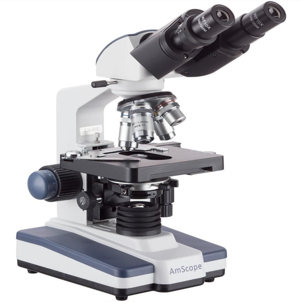 Microscópio Compuesto Bin Amscope 40X 2500X img #2