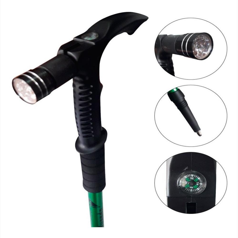 Baston Trekking Anti Shock Brujula Caminata Senderismo Linte