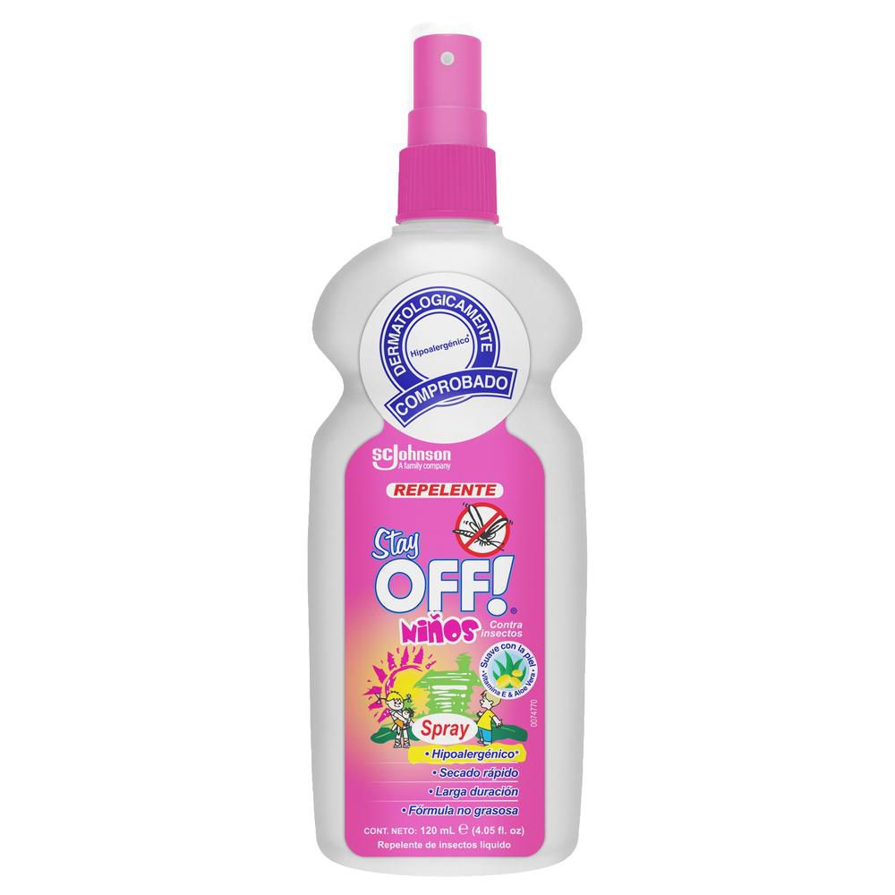 Repelente STAY OFF de insectos niños en spray (120  ml)