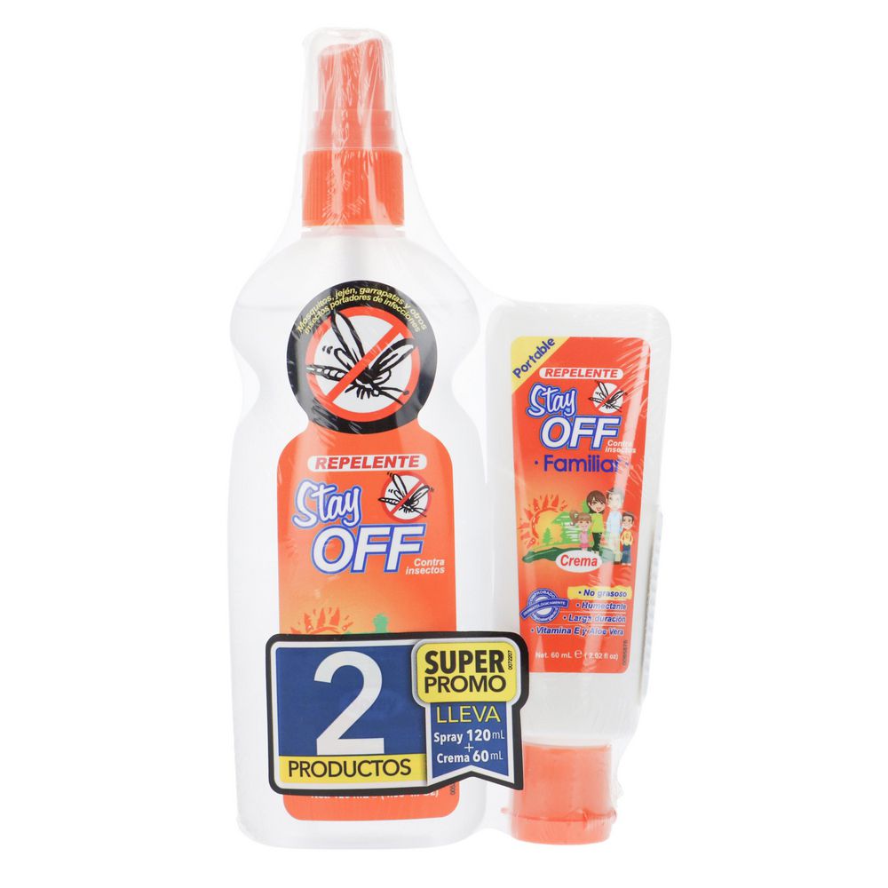 Repelente STAY OFF insectos adultos spray crema (180  ml)