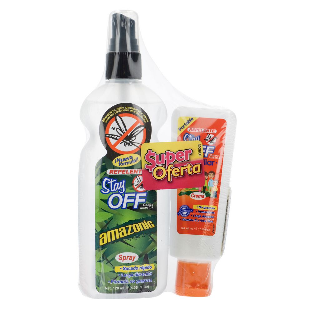 Repelente STAY OFF insectos amazonic spray crema (180  ml)