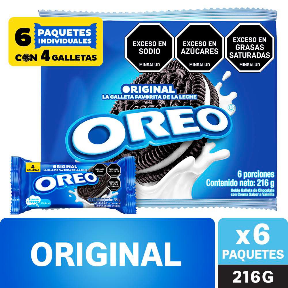 Galletas OREO original x6und (216  gr)