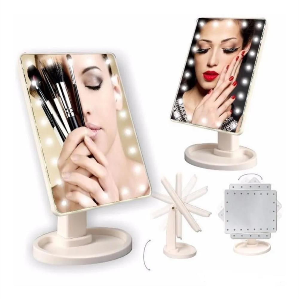 Espejo Maquillaje Luz Led Touch Cable Usb