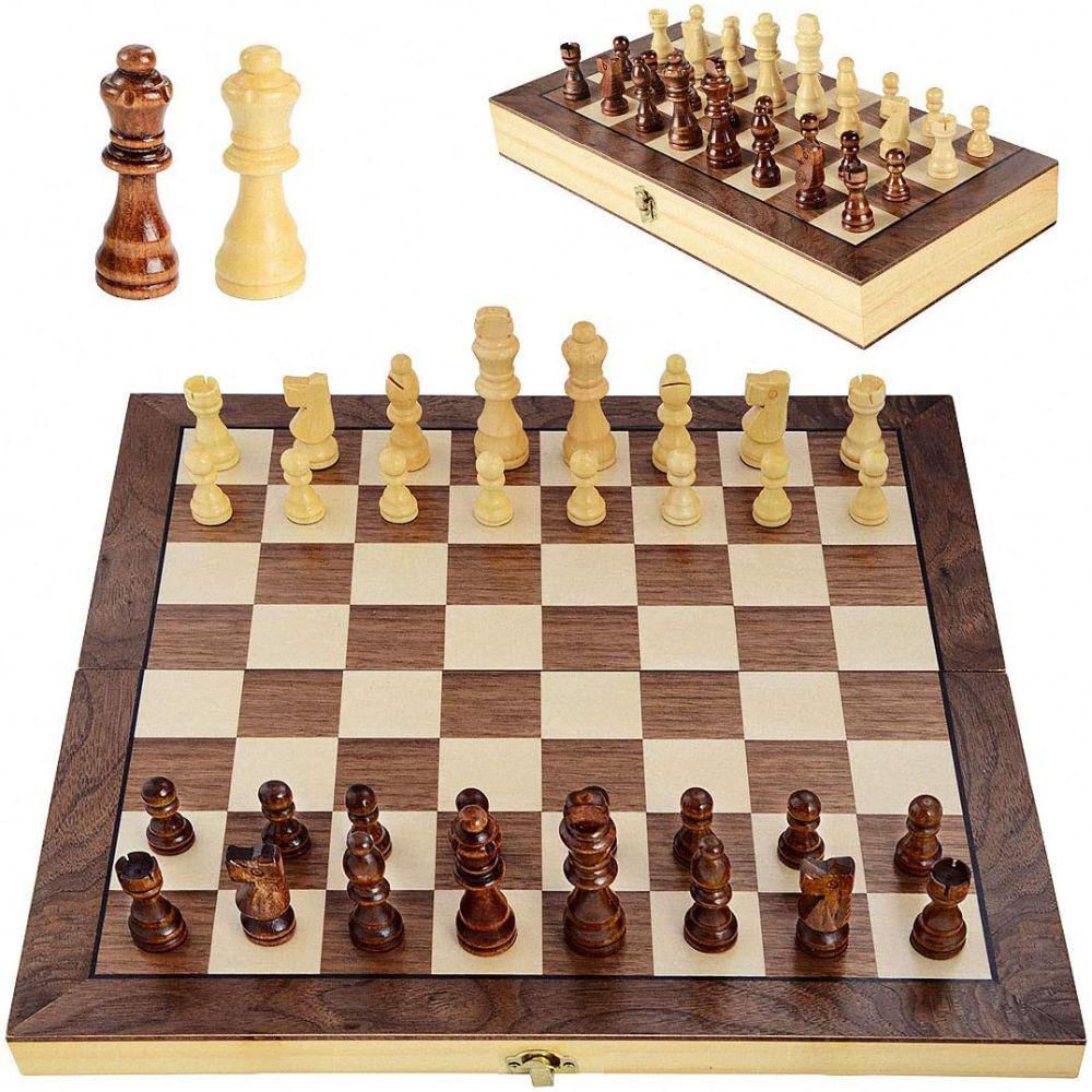 Juego De Ajedrez De Viaje Leap De Madera Magnética img #1