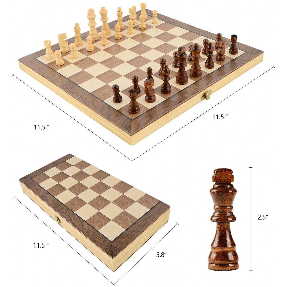 Juego De Ajedrez De Viaje Leap De Madera Magnética img #3