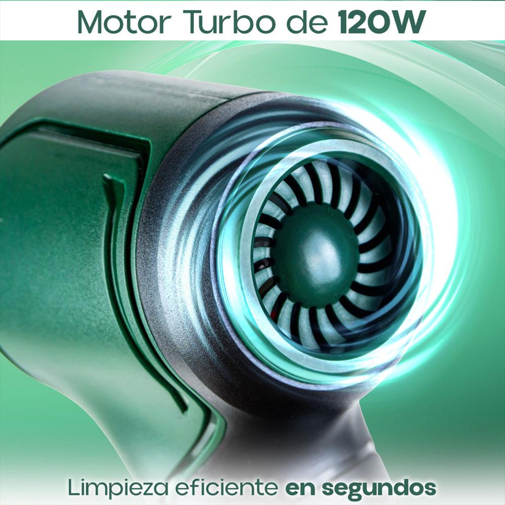 Aspiradora Sopladora Portátil Para Carro Y Teclado Recargable Verde img #3