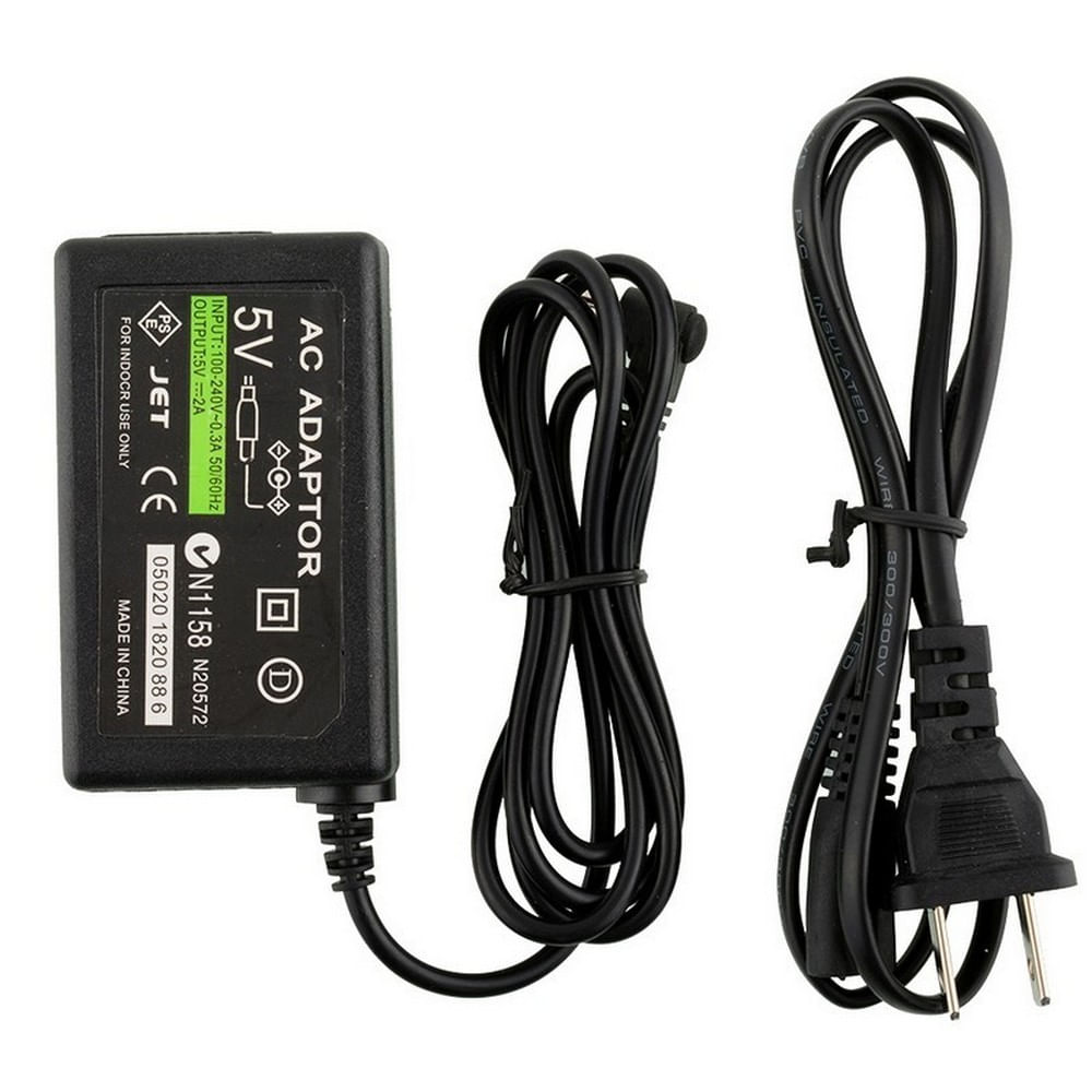 Cargador Adaptador Corriente Psp Series 1000 2000 3000 Negro