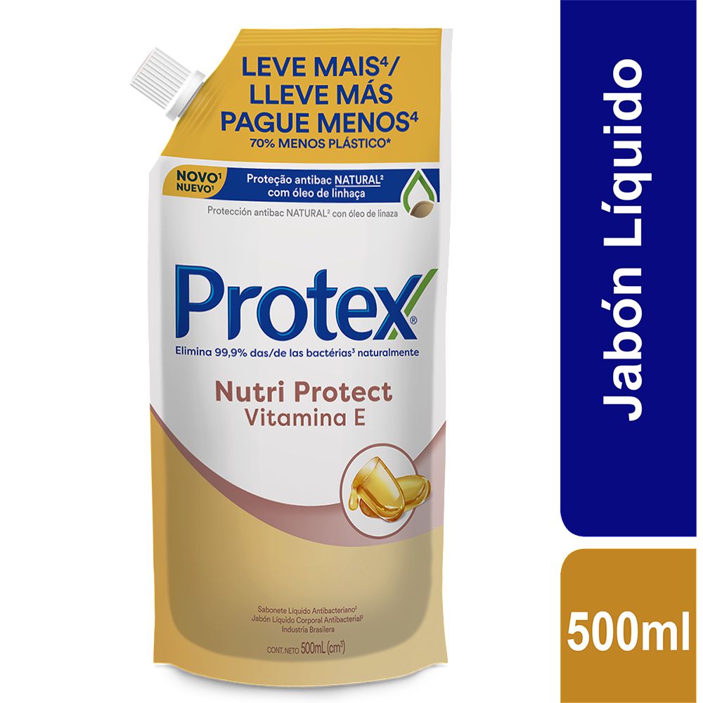 Jabón líquido para manos PROTEX Vitamina E Corporal (500  ml)