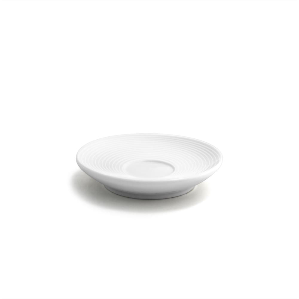 Plato En Espiral Redondo De Porcelana De 5.75 Pulgadas , Color Blanco img #1