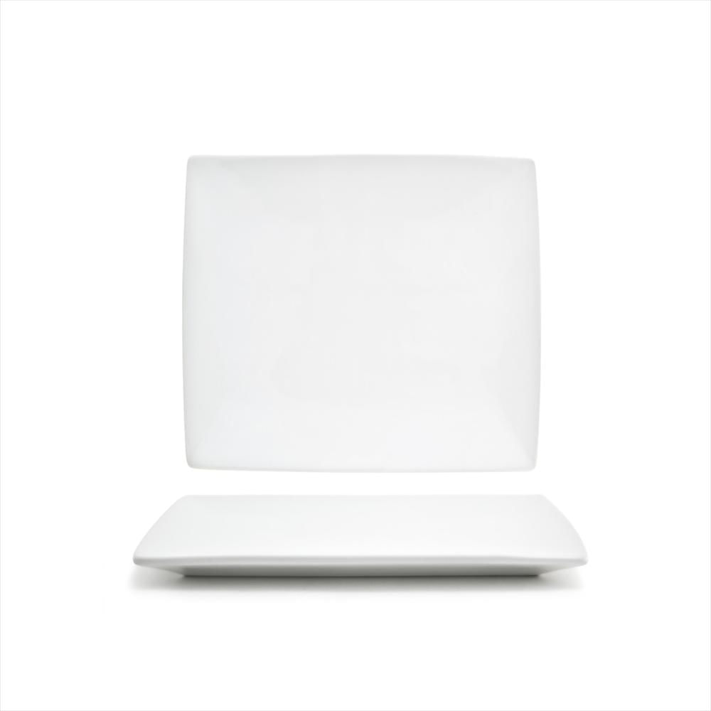 Plato Rectangular De Cerámica Color Blanco De 13 X 7 In. img #1