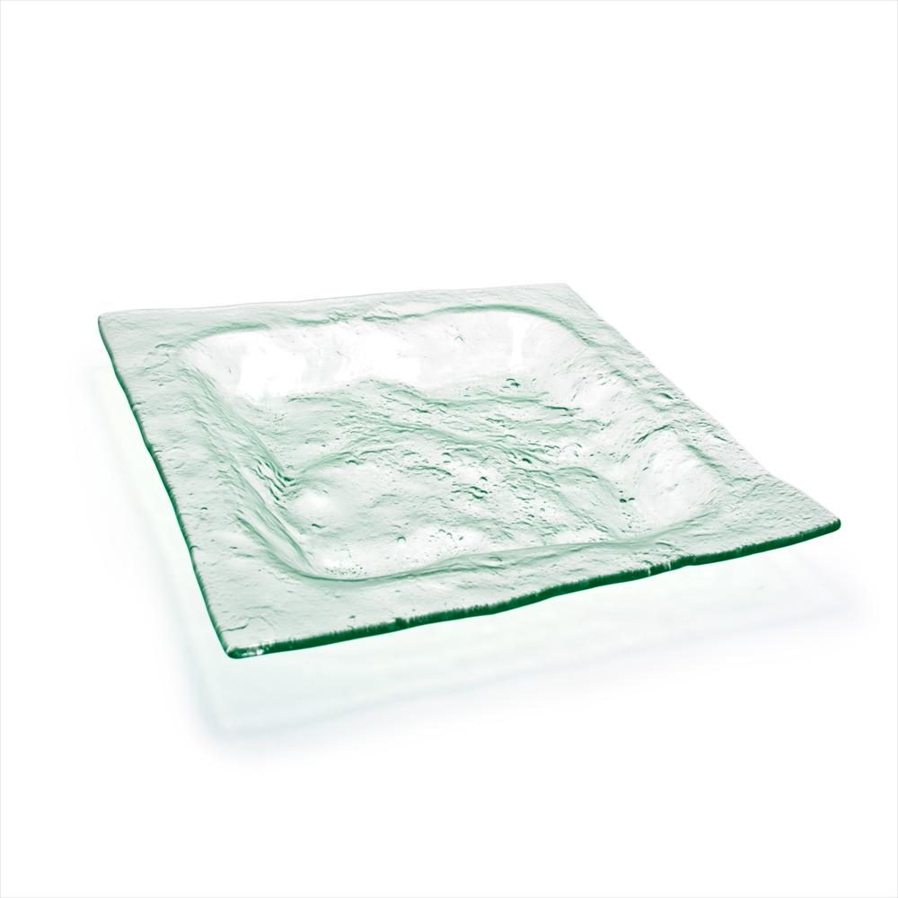 Plato De Vidrio Transparente Cuadrado De 16 X 16 In. img #1
