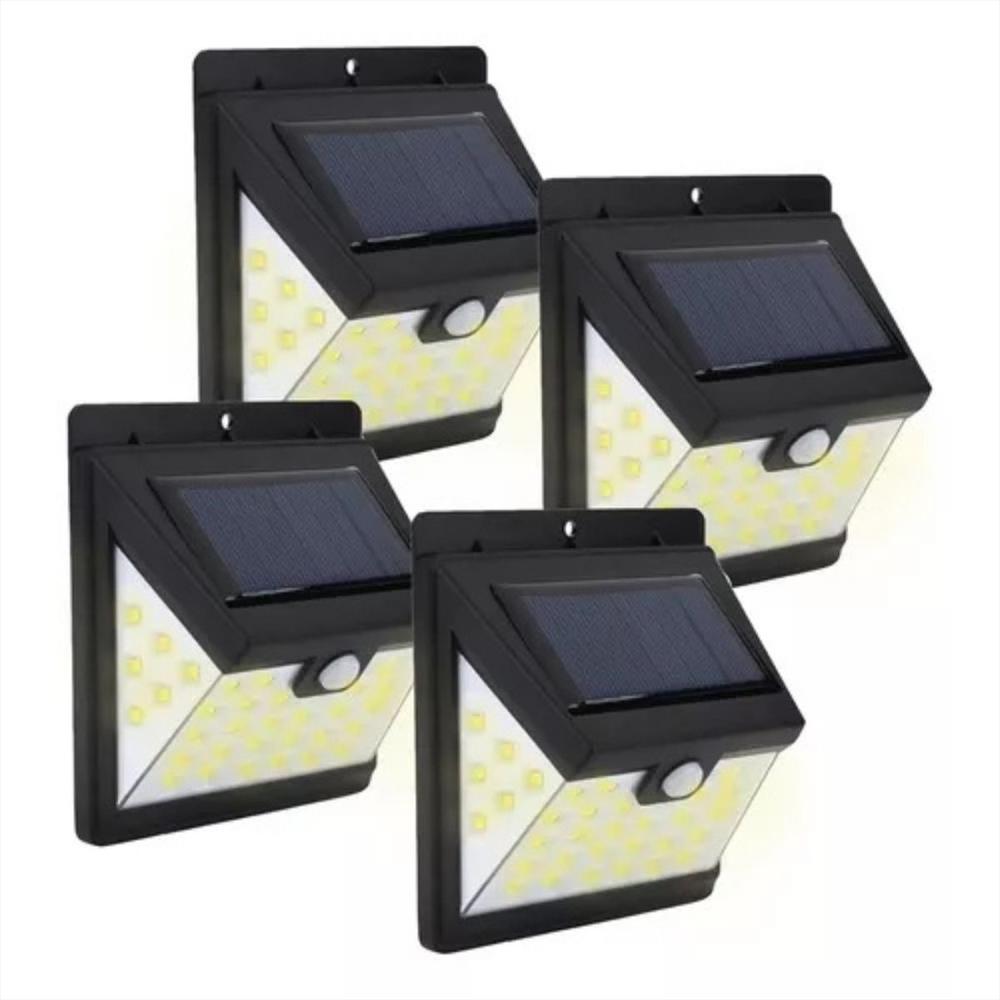 Foco Reflector Solar Maxwell Led Exterior Sensor Pared Set 4 Luz Calida