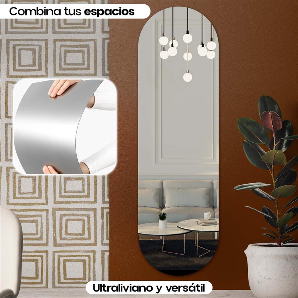Espejo Acrílico Cuerpo Completo 50X150 Cm Ovalado Para Pared img #4