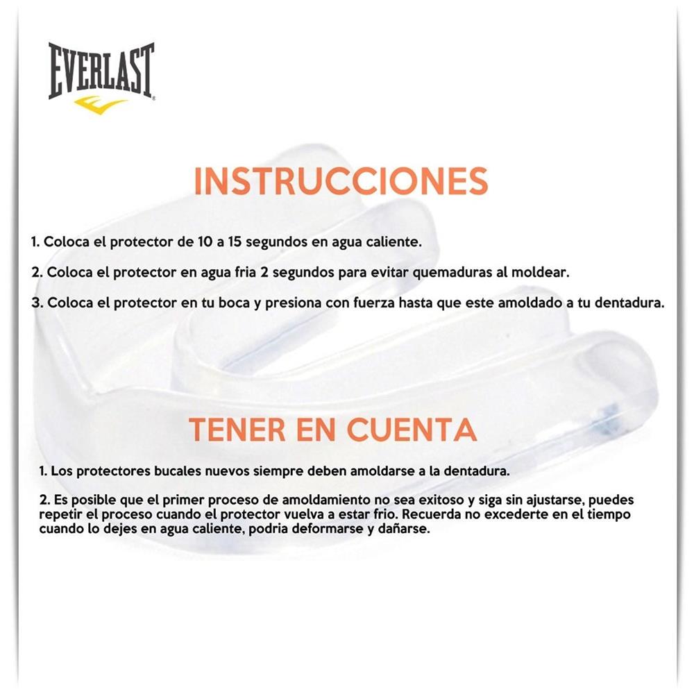 Protector Bucal Everlast 2Tone Sencillo Naranja Blanco img #4