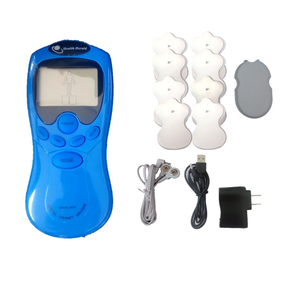 Set Gimnasia Pasiva Digital 8 Electrodos Azul
