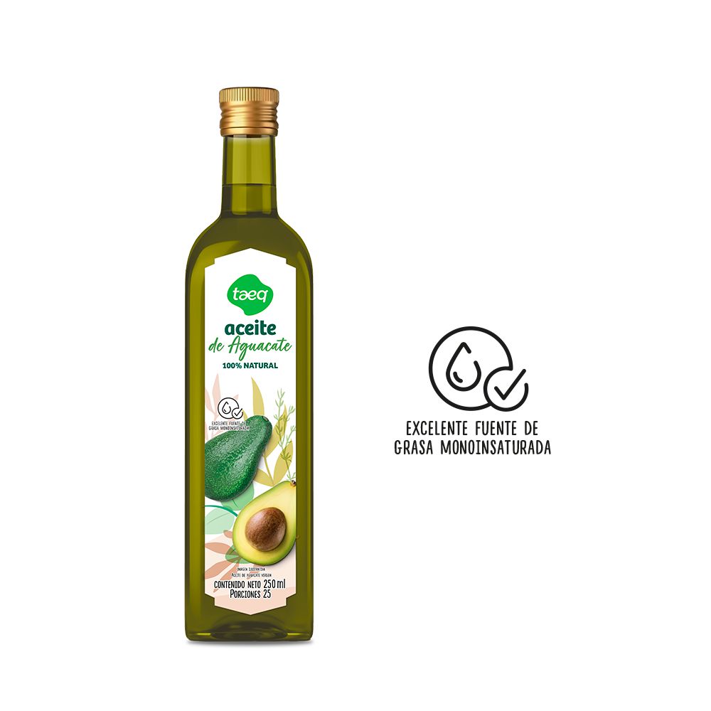Aceite de aguacate TAEQ 100 % natural (250  ml)