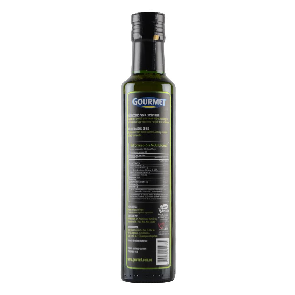 Aceite GOURMET Aguacate (250  ml) img #2
