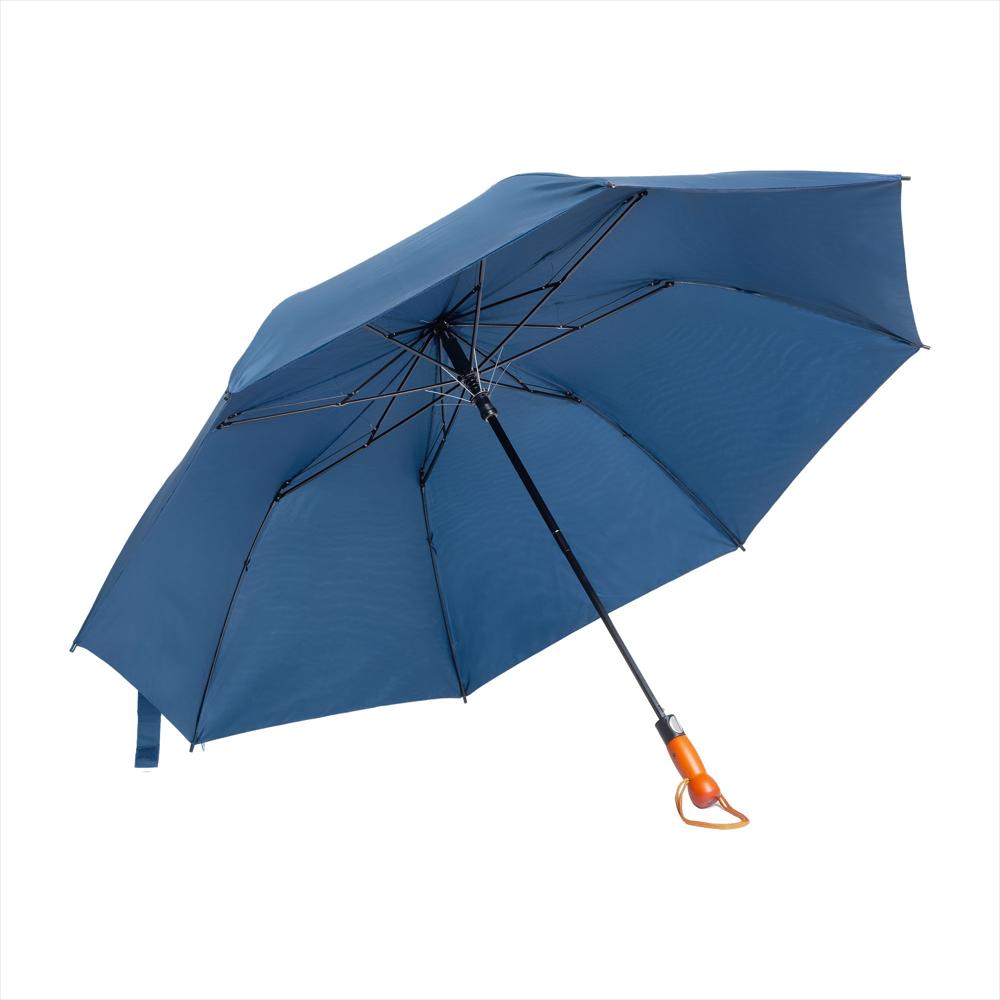 Sombrilla Grande Automática Paraguas Protección Uv Doble Tela Azul