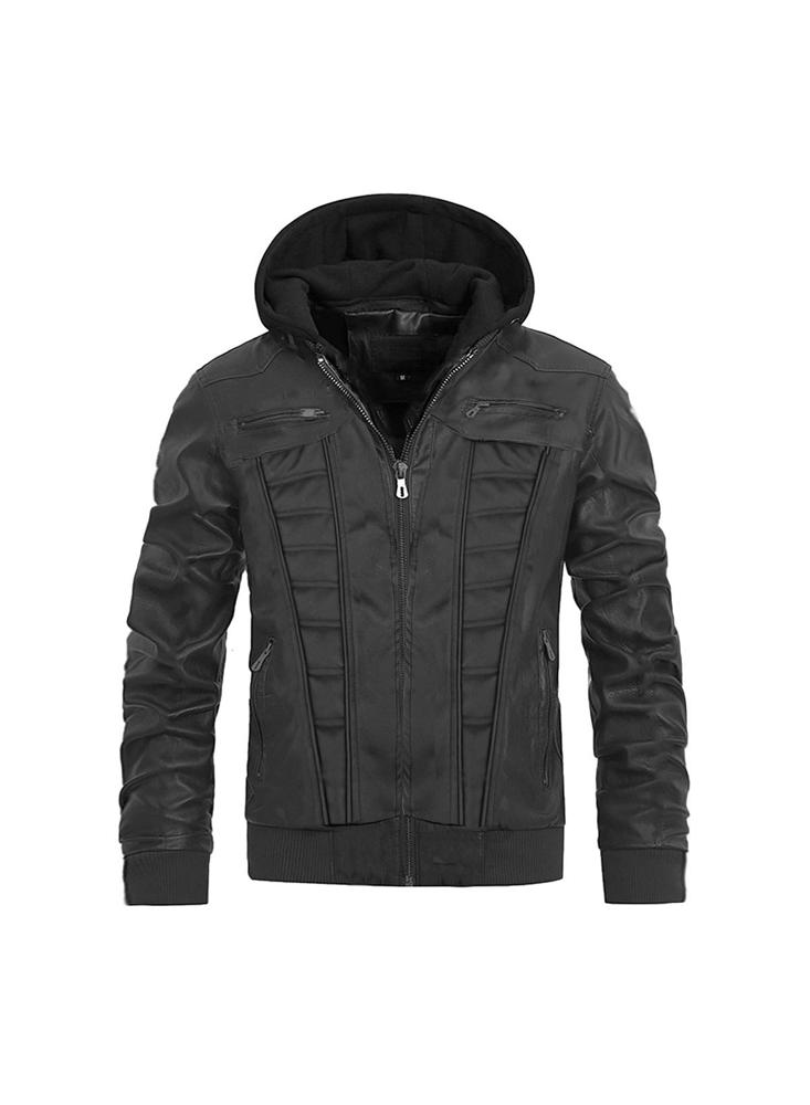Chaqueta Hombre Cuero Sintetico Hero Capota img #1