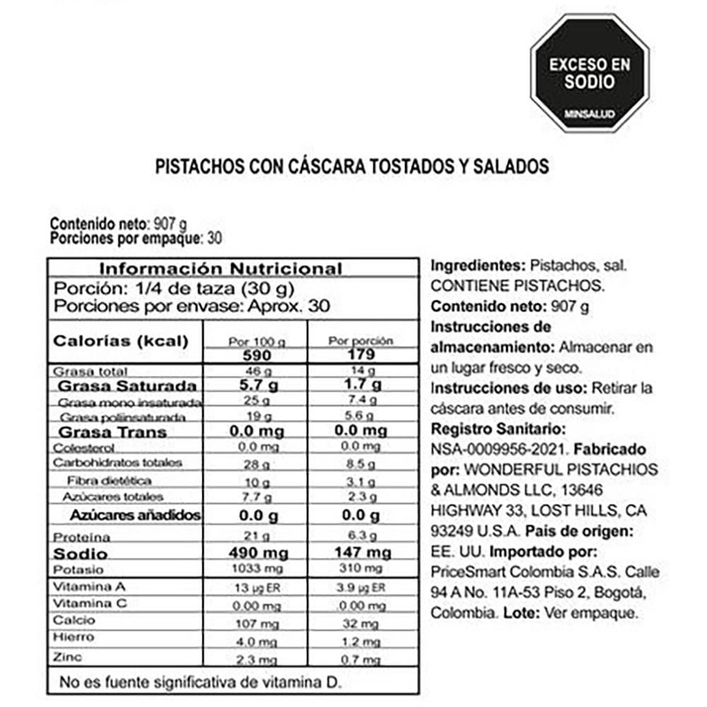 Pistachos Members Selection con cáscara tostados y salados (907  gr) img #2