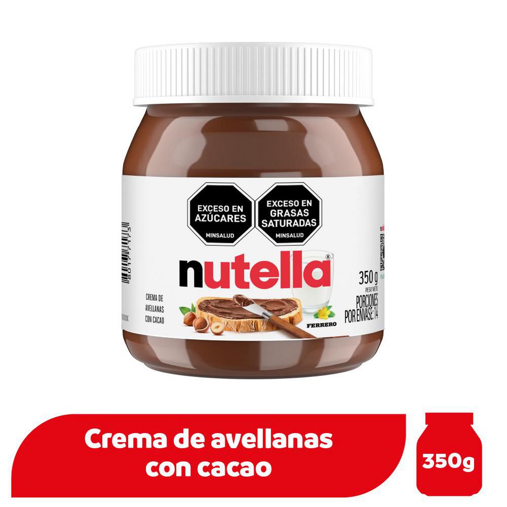 Crema de avellanas NUTELLA con cacao (350  gr)